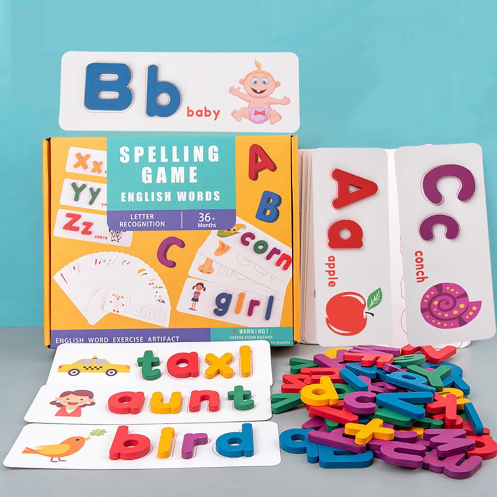 새로운 판매 180 pcs 나무 퍼즐 알파벳 보드 세트 다채로운 아기 몬테소리 교육 완구 어린이를위한 학습 장난감 개발